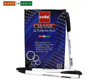 Ручка Cello Original "Classic" чорна 0,7 мм 50/box