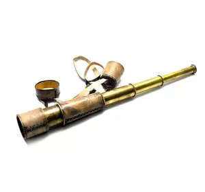 Подзорная труба в кожаном чехле(48х5,5 см)(BRASS & LEATHER TELESCOPES)