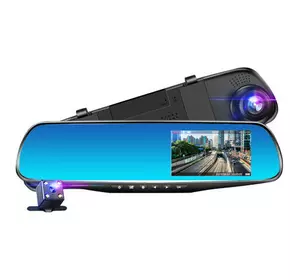 Автомобільний відеореєстратор-дзеркало L-9004, LCD 3.5'', 2 камери, 1080P Full HD