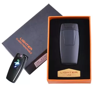 Електроімпульсна запальничка в подарунковій коробці Скорпіон №HL-106 Black
