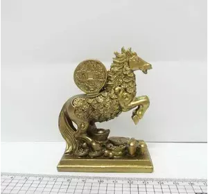 Сувенір керамічна фігурка "Кінь з монетами"