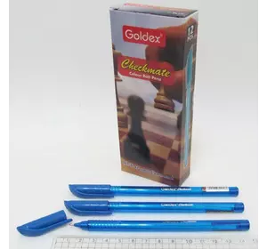 Ручка масляна Goldex Checkmate #744 Індія Blue 0,7 мм
