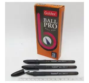 Ручка масляна Goldex "Ball pro # 1201 Індія Black 0,7 мм з грипом
