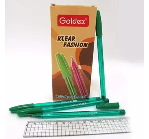 Ручка масляна Goldex Klear Fashion Індія Green 1,0 мм