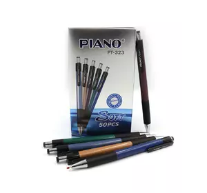 Ручка автомат олива "Piano" 0.7 мм син. 50PC/BOX, mix