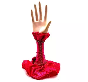 Підставка під біжутерію "Рука" червона (19,5х5,5х3,5 см)