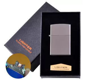 Електроімпульсна запальничка в подарунковій коробці LIGHTER (USB) №HL-136 Black