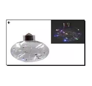 Ялинкова куля LED срібло "Гірлянди" 10см, 1шт/етик.