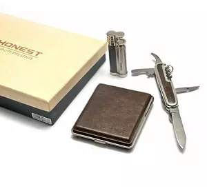 Подарунковий набір (Запальничка, портсигар, ніж)(BCG11-310)