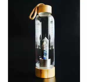 Пляшка для води з кристалом 550мл. Лазурит