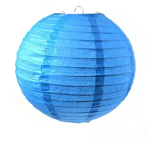 Ліхтар паперовий блакитний (d-20 см)