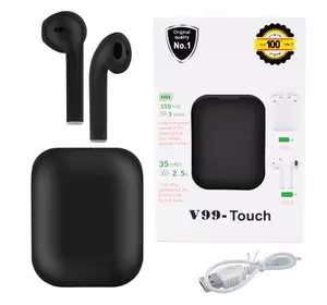 Бездротові навушники V99-Touch з кейсом, black
