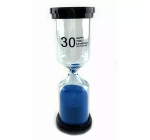 Годинник пісочний 30 хв синій пісок (13,5х4,5х4,5 см)