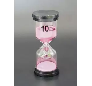Пісочний годинник "Коло" скло + пластик 10 хвилин Рожевий пісок
