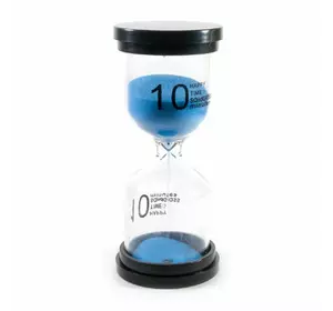 Годинник пісковий (10 хвилин) "Синій пісок" (10х4,5х4,5 см)