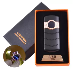 Електроімпульсна запальничка в подарунковій коробці LIGHTER (USB) №HL-123 Black