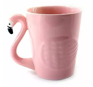 Чашка керамічна "Рожевий Фламінго" (10х10х8 см) (350 мл.)