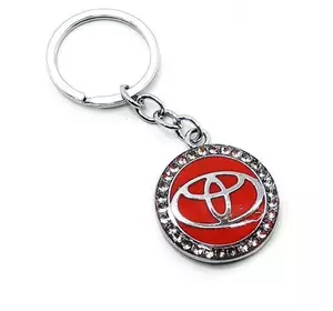 Брелок автомобильный (U)"Toyota" красный
