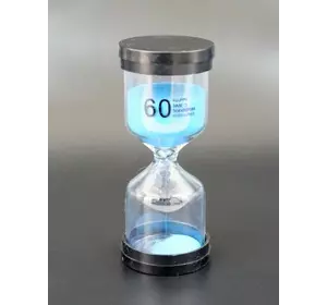 Песочные часы "Круг" стекло + пластик 60 минут Голубой песок