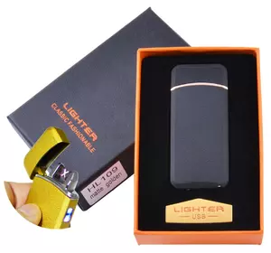 Електроімпульсна запальничка в подарунковій коробці Lighter №HL-109 Black матова