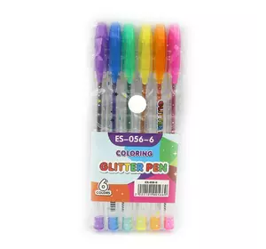 Набір гелевих ручок "Glitter pen" 6шт., PVC