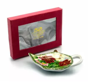 Подставка под чайные пакетики (TBP1070) "Пионы с бабочкой" (144 шт/ящ)