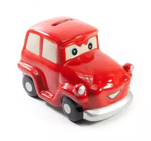 Скарбничка керамічна "Автомобіль" червона (13,5х8,5х8 см)