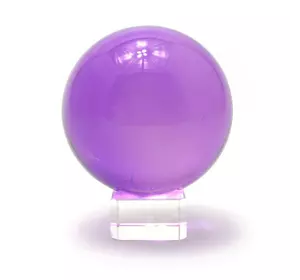 Куля кришталева на підставці фіолетова (d-11 см)