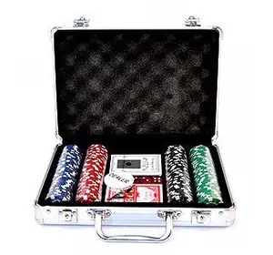 Набір для покеру 200 фішок без номіналу метал кейс