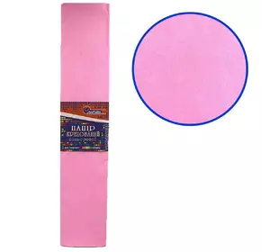 Креп-папір 55%, блідо-рожевий 50*200см, засн.20г/м2, заг. 31р/м2