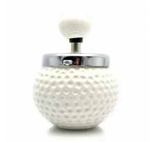Попільничка з кришкою керамічна "М'яч для гольфу" (14х9х9 см)