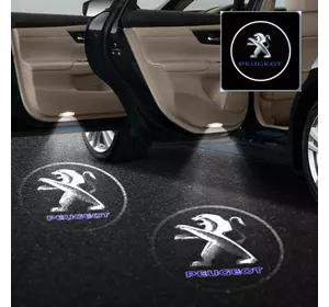 Лазерна дверна підсвітка/проєкція у двері автомобіля Peugeot