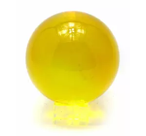 Кришталева куля на підставці жовтий (11 см)