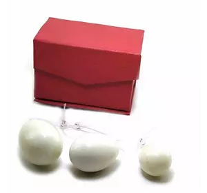 Масажер нефрит "Кулі Венери" вагінальні у футлярі білі (13х7х6 см)