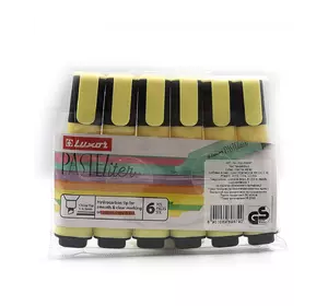 Текстовиделітелі пастель. "Luxor" "Textliter" 1-4,5mm жовтий. PVC