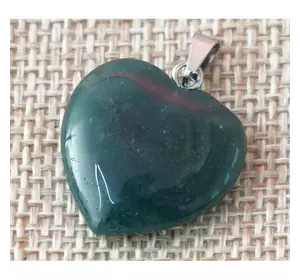 Кулон кам'яний Серце Індійський Агат 2*0,5*2см.
