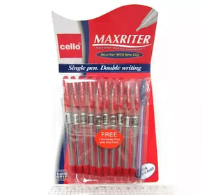 Ручка масляна "CL" Maxriter (красн) + доп.ручка (зелен уп)