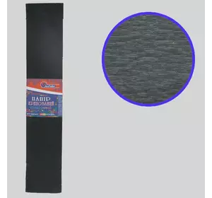 Креп-папір 55%, чорний 50*200см, 20г/м2