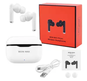 Бездротові навушники P91 Pro Moin Max 5.0 з кейсом, white