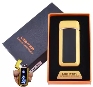 Запальничка в подарунковій коробці Лев (Подвійна блискавка) №HL-58 Gold