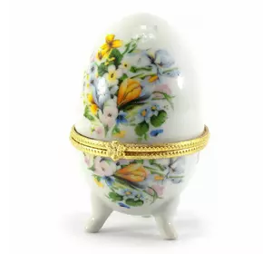 Скринька яйце "Жовті квіти"(10х6х6 см)