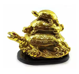 Черепахи кам'яна крихта золото (9х10х6 см)