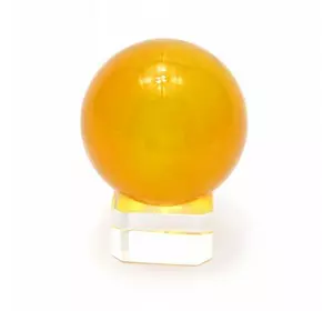 Кришталева куля на підставці помаранчевий (4 см)