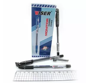 Ручка гелева Wiser "Monitor" 0,6 мм з грипом чорна