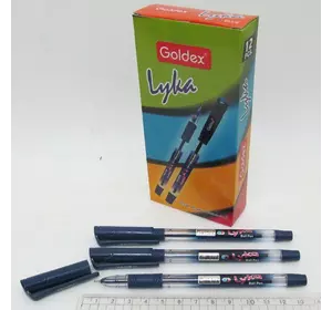 Ручка масляна Goldex LYKA #1262 Індія Blue 0,7 мм з грипом