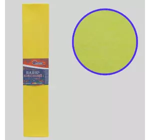 Креп-папір 110%, темно-жовтий 50*200см, засн.50г/м2, заг. 105г/м2