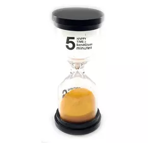 Годинник пісочний 5 хв помаранчевий пісок (11х4,5х4,5 см)