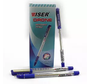 Ручка масляна Wiser "Drone" 0,7 мм з грипом сін.