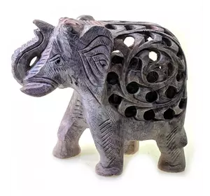 Слон з мильного каменю різьблений (13х14х7 см)