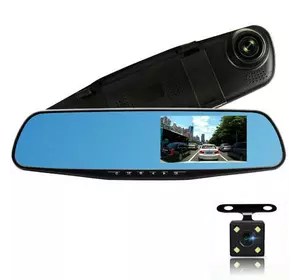 Автомобільний відеореєстратор-дзеркало L-9002, LCD 4.3', 2 камери, 1080P Full HD